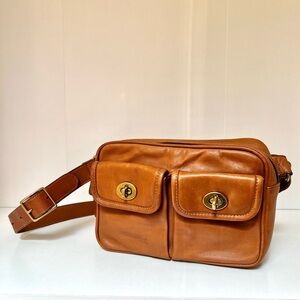 🍂 Vintage Coach British Tan Pocket Waist Pack 507